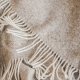 Wool blanket with fringes "Eglutė" beige